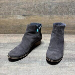 Cole Haan Abbot Stormcloud Brown Suede Ankle Boots Women's Size 9.5